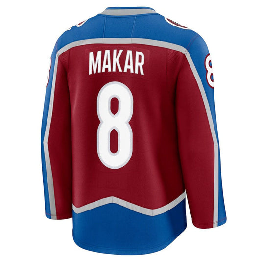 C.Avalanche #8 Cale Makar Fanatics Home Premium Jersey - Burgundy Stitched American Hockey Jersey UNEC