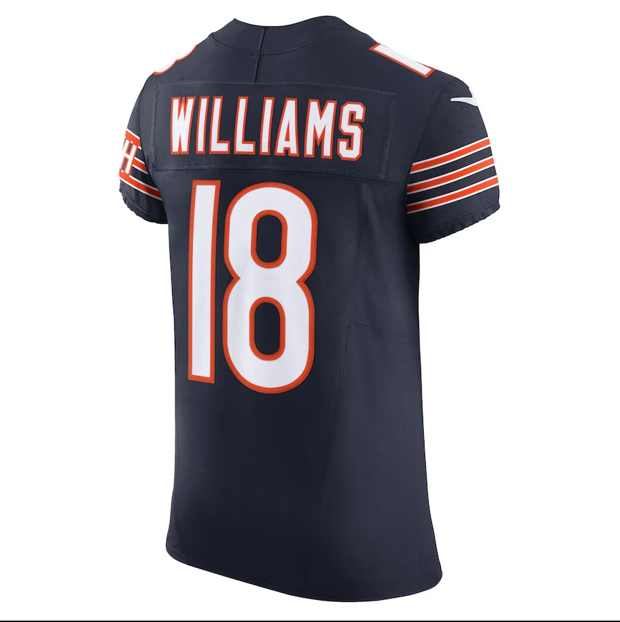 C.Bears #18 Caleb Williams Navy Team Vapor F.U.S.E. Elite American Football Jerseys