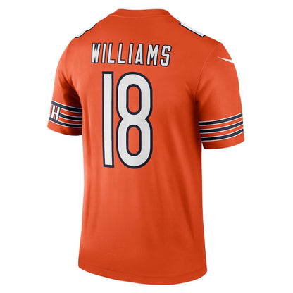 C.Bears #18 Caleb Williams Orange Alternate Legend Player Performance Top American Football Jerseys
