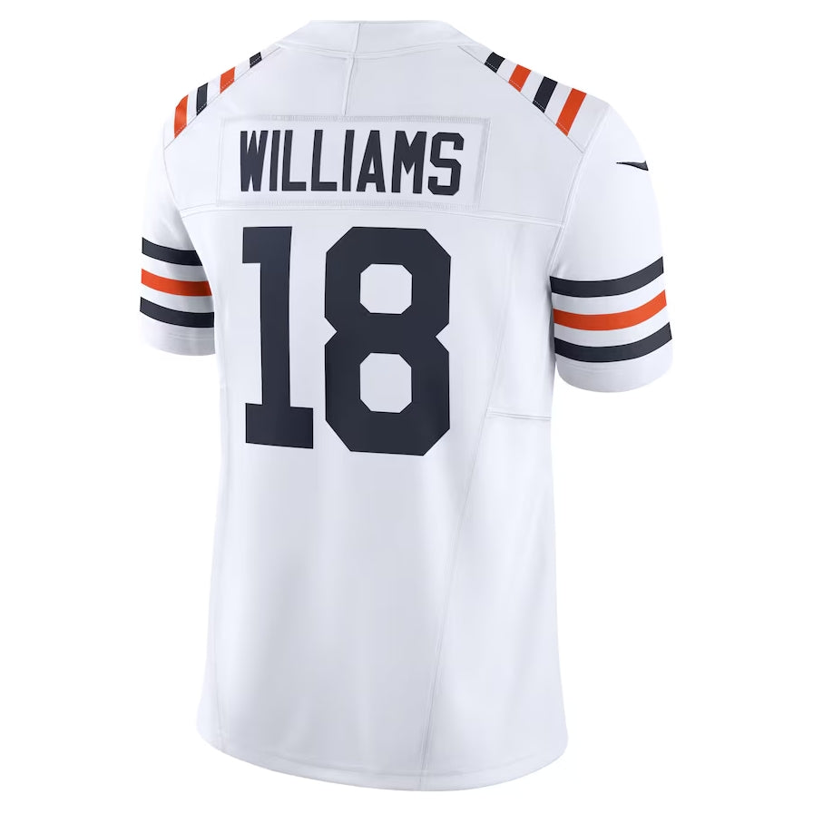C.Bears #18 Caleb Williams White Vapor F.U.S.E. Limited American Football Jerseys