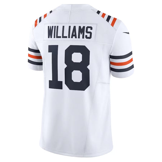 C.Bears #18 Caleb Williams White Vapor F.U.S.E. Limited American Football Jerseys