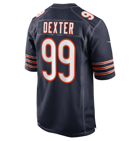 C.Bears #99 Gervon Dexter Sr  Navy Team Game American Football Jerseys