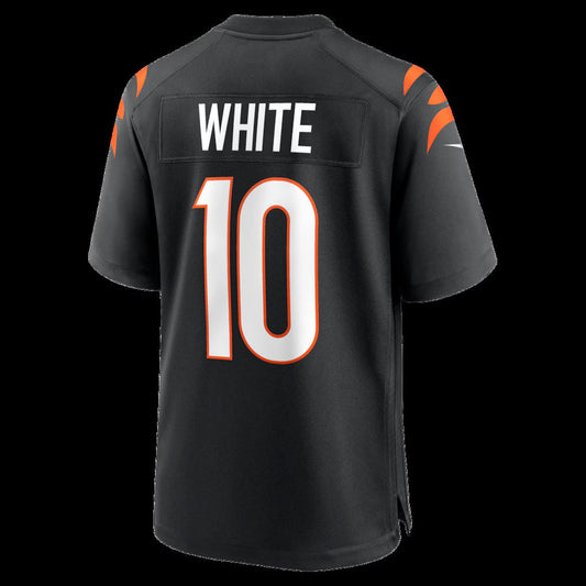 C.Bengals #10 Mike White Black Team Game American Football Jerseys UNEC
