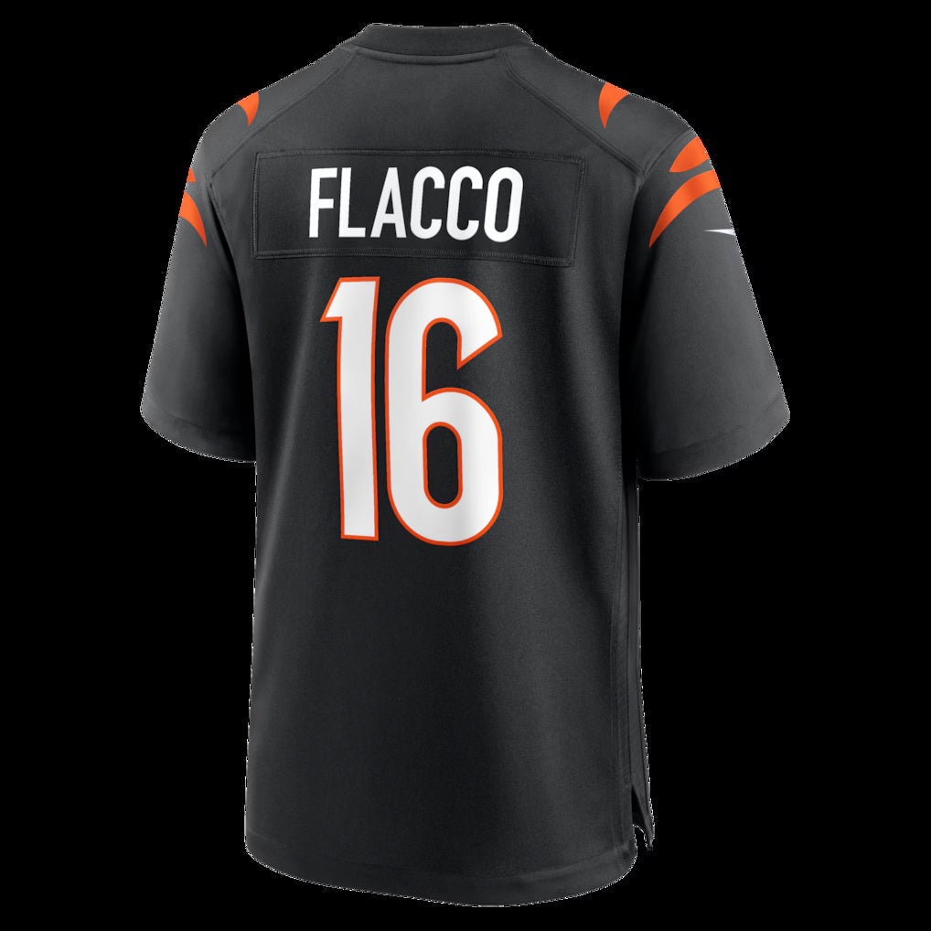 C.Bengals #16 Joe Flacco Black Team Game American Football Jerseys UNEC