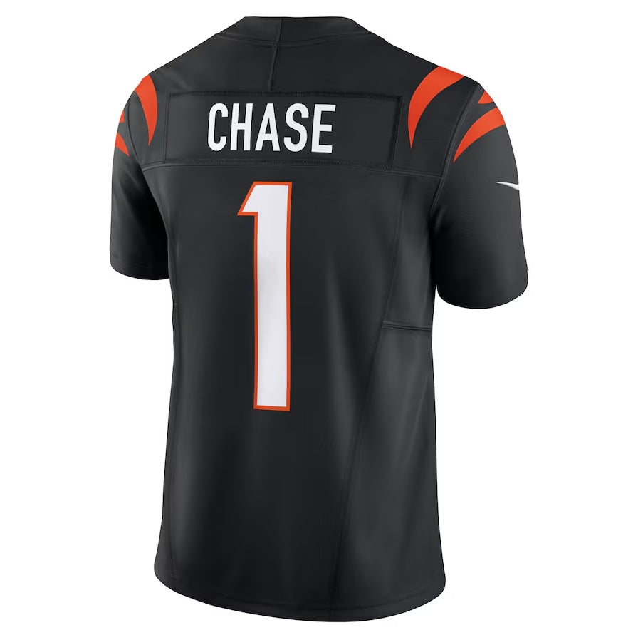 C.Bengals #1 Ja'Marr Chase Black Vapor F.U.S.E. Limited Stitched American Football Jerseys