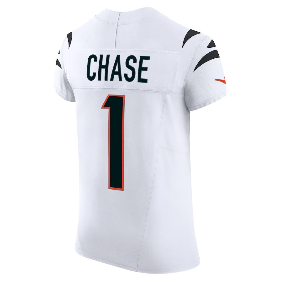 C.Bengals #1 Ja'Marr Chase White Vapor F.U.S.E. Elite Stitched American Football Jerseys