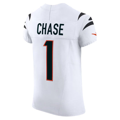 C.Bengals #1 Ja'Marr Chase White Vapor F.U.S.E. Elite Stitched American Football Jerseys