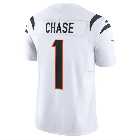C.Bengals #1 Ja'Marr Chase White Vapor F.U.S.E. Limited Stitched American Football Jerseys
