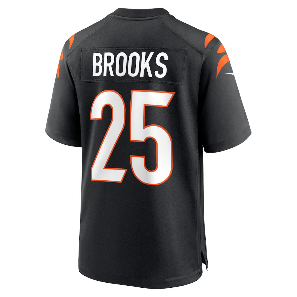 C.Bengals #25 Tahj Brooks Black Team Game American Football Jerseys UNEC