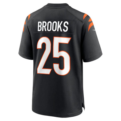 C.Bengals #25 Tahj Brooks Black Team Game American Football Jerseys UNEC