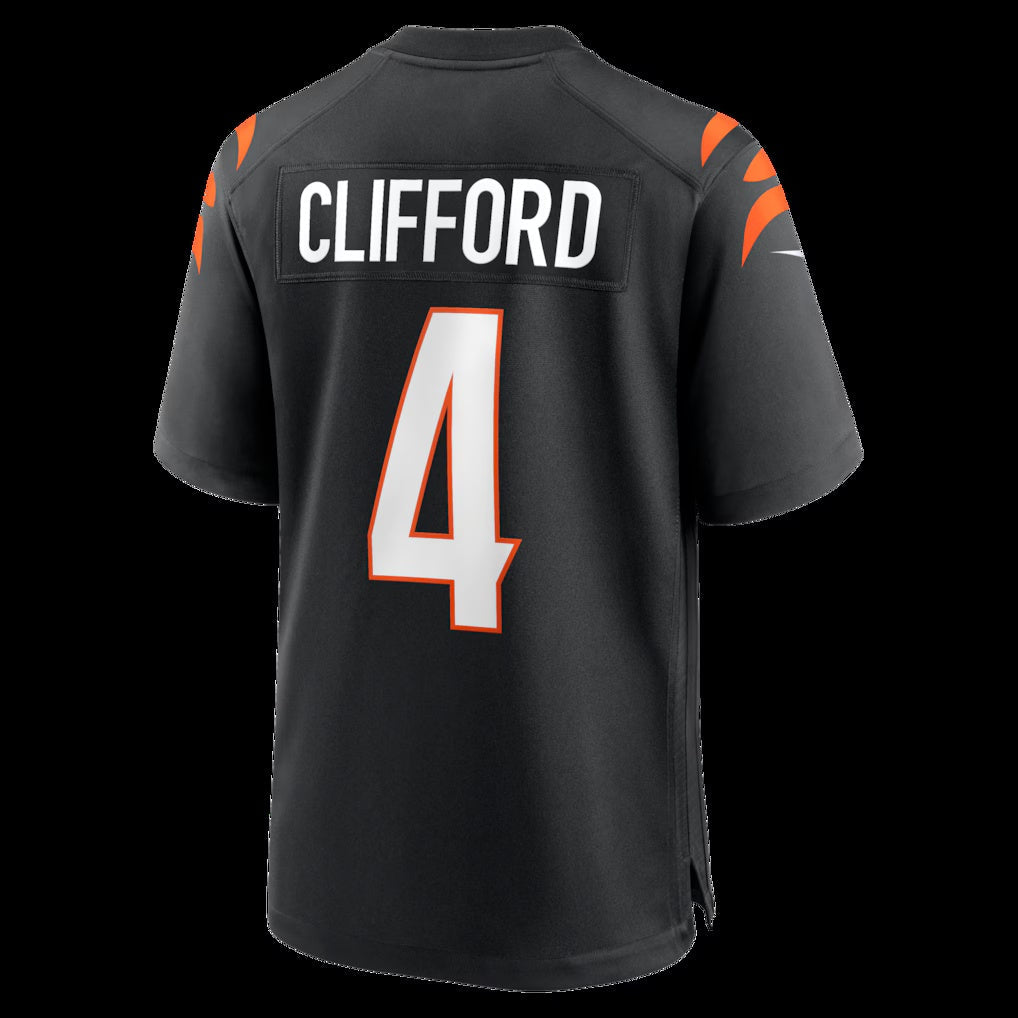 C.Bengals #4 Sean Clifford Black Team Game Stitched American Football Jerseys UNEC