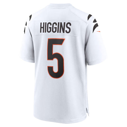 C.Bengals #5 Tee Higgins White Game Stitched American Football Jerseys