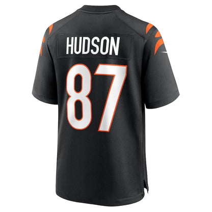 C.Bengals #87 Tanner Hudson Black Home Game Player Stitched American Football Jerseys