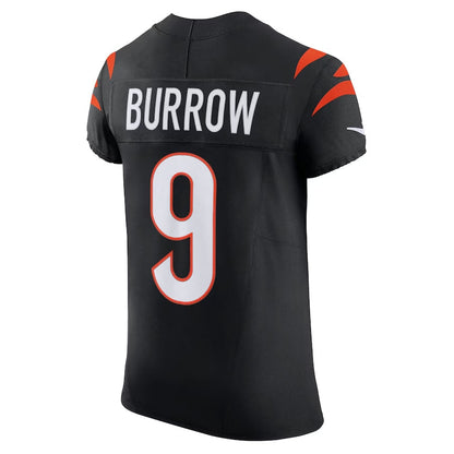 C.Bengals #9 Joe Burrow Black Vapor F.U.S.E. Elite Stitched American Football Jerseys