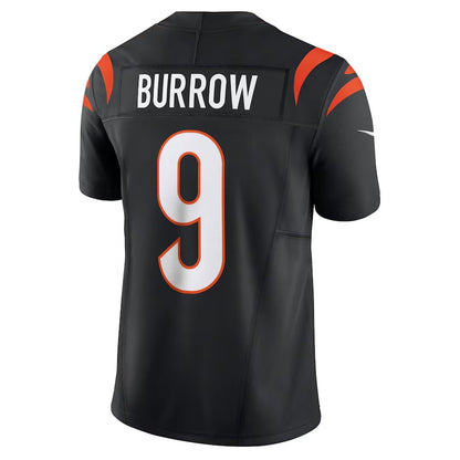 C.Bengals #9 Joe Burrow Black Vapor F.U.S.E. Limited Stitched American Football Jerseys