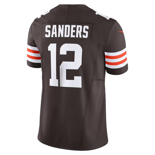 C.Browns #12 Shedeur Sanders Brown Team Vapor F.U.S.E. Limited Stitched American Football Jerseys