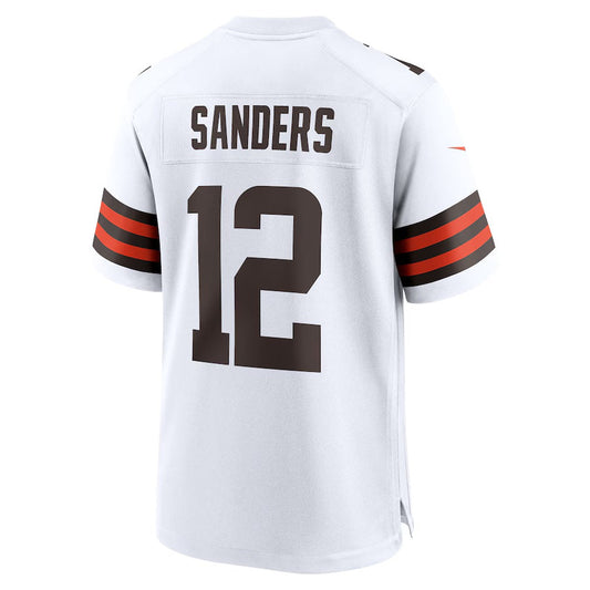 C.Browns #12 Shedeur Sanders White 2025 Draft 2nd Alternate Game Stitched American Football Jerseys