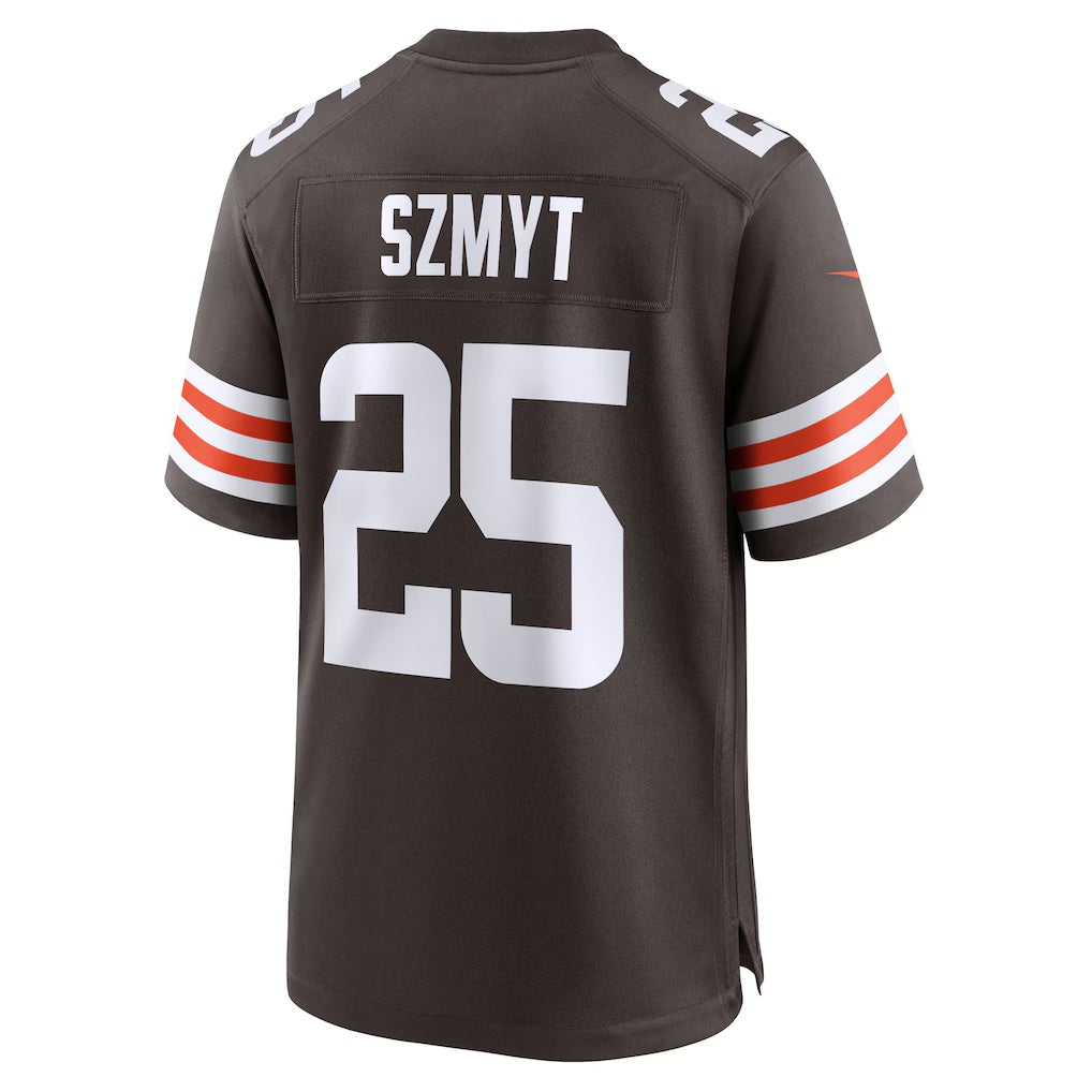 C.Browns #25 Andre Szmyt Brown Team Game Stitched American Football Jerseys UNEC
