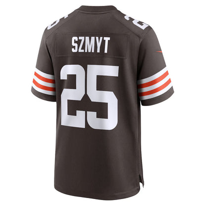 C.Browns #25 Andre Szmyt Brown Team Game Stitched American Football Jerseys UNEC