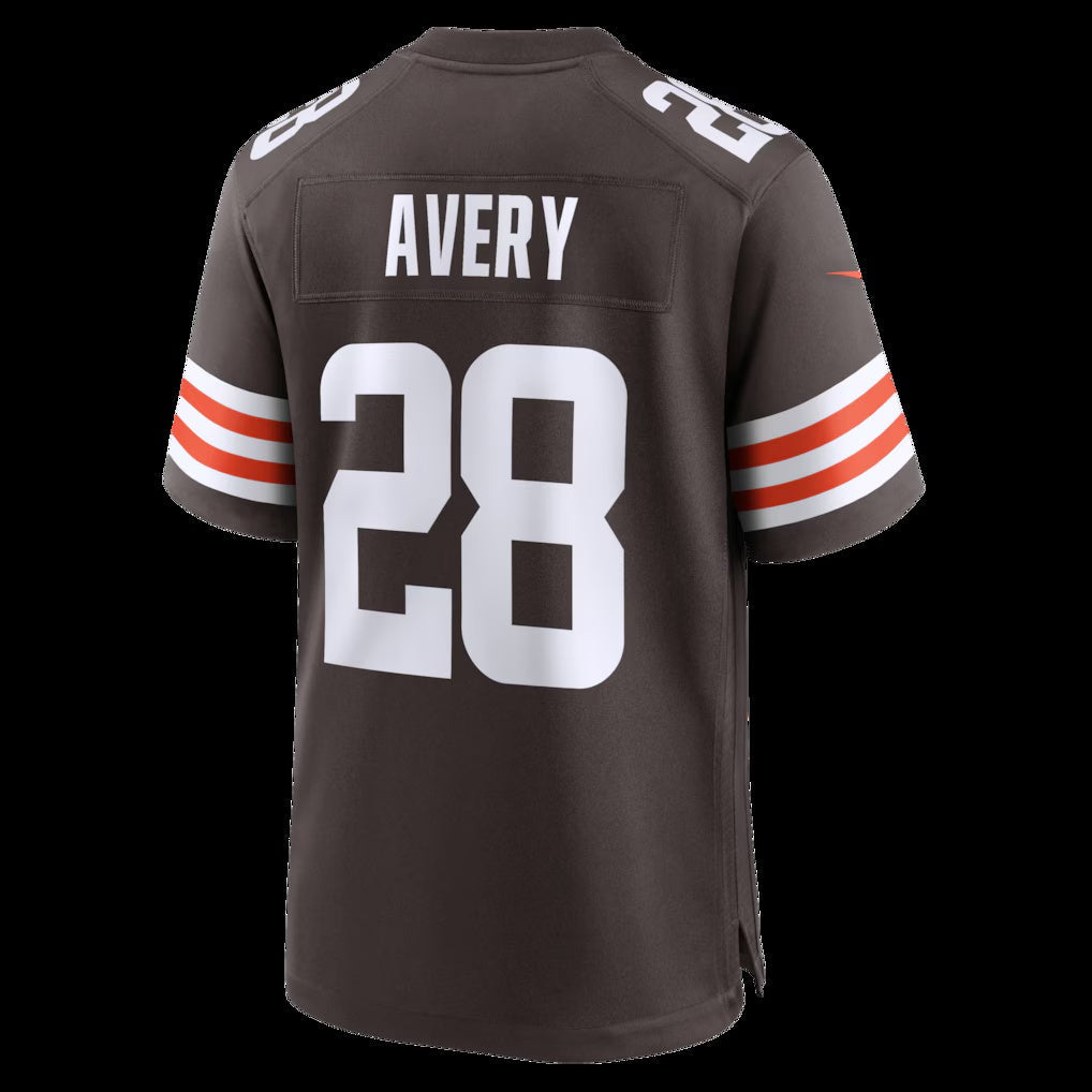 C.Browns #28 Tre Avery Brown Team Game Stitched American Football Jerseys UNEC