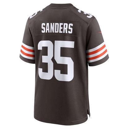 C.Browns #35 Raheim Sanders Brown Team Game Stitched American Football Jerseys UNEC