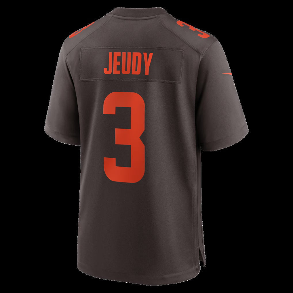 C.Browns #3 Jerry Jeudy Brown Alpha Dawg Game Stitched American Football Jerseys CustomName