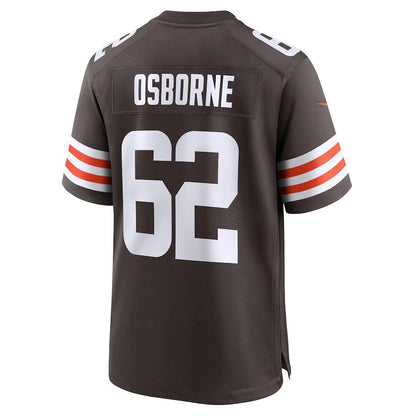 C.Browns #62 Justin Osborne Brown Team Game Stitched American Football Jerseys