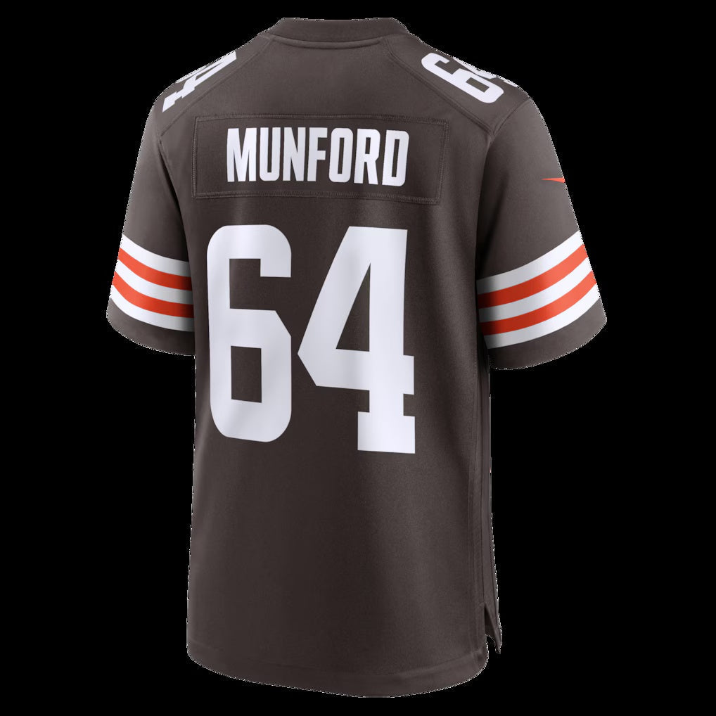 C.Browns #64 Thayer Munford Brown Team Game Stitched American Football Jerseys