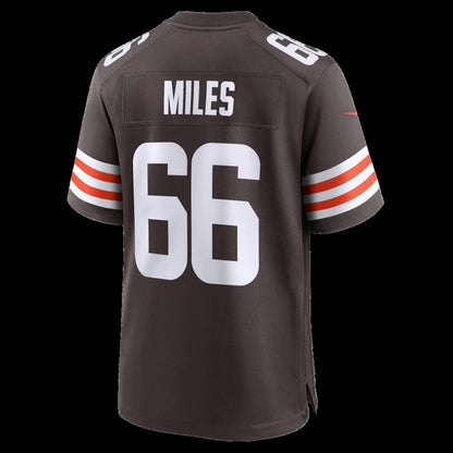 C.Browns #66 Joshua Miles Brown Team Game Stitched American Football Jerseys UNEC