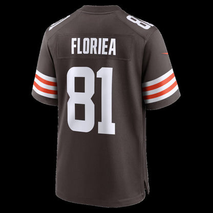 C.Browns #81 Luke Floriea Brown Team Game Stitched American Football Jerseys UNEC