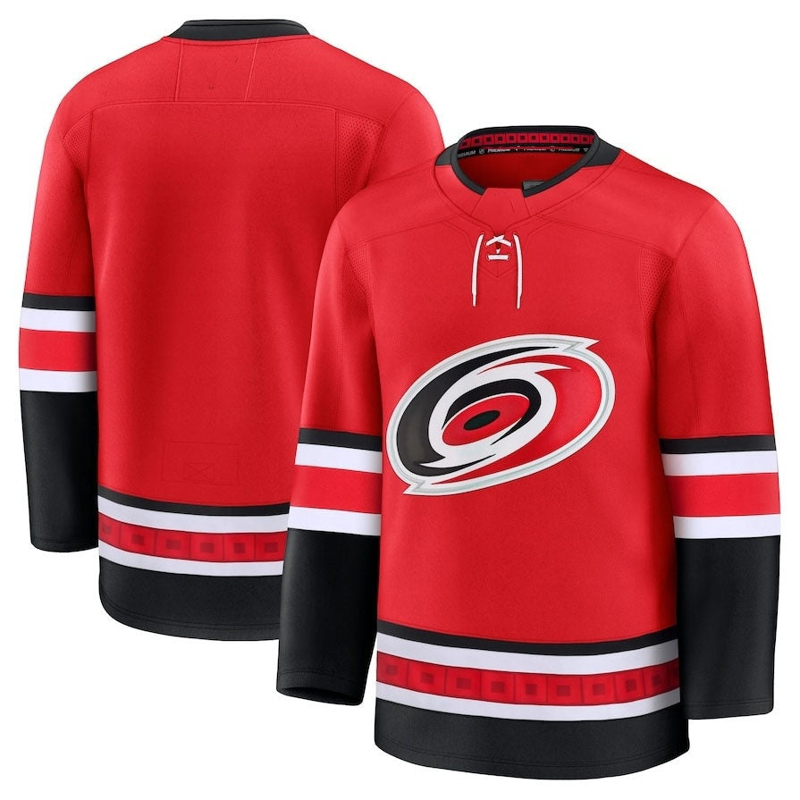 C.Hurricanes Fanatics Alternate Premium Jersey - Red Stitched American Hockey Jersey UNEC