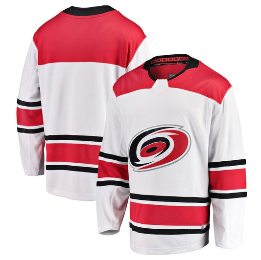 C.Hurricanes Fanatics Away Breakaway Jersey - White Stitched American Hockey Jersey UNEC