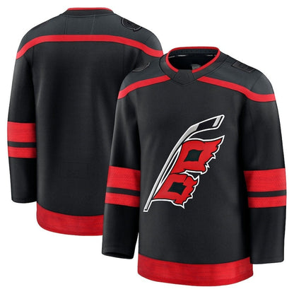 C.Hurricanes Fanatics Home Premium Jersey - Black Stitched American Hockey Jersey UNEC