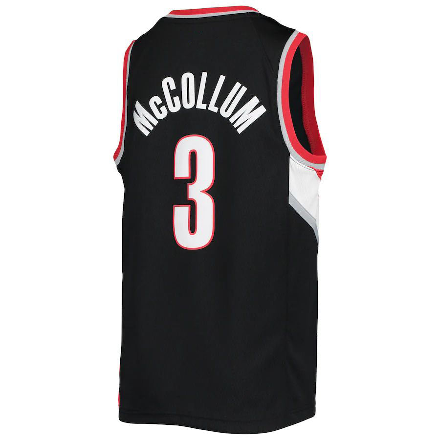 P.Trail Blazers #3 C.J. McCollum 2021-22 Diamond Swingman Jersey Icon Edition Black Stitched American Basketball Jersey UNEC