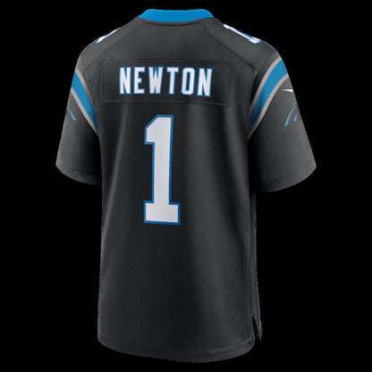 C.Panthers #1 Cam Newton Black Team Retired Game Stitched American Football Jerseys CustomName