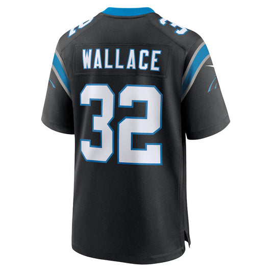 C.Panthers #32 Trevin Wallace Black Team Game Stitched American Football Jerseys UNEC