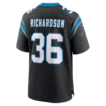 C.Panthers #36 Demani Richardson Black Team Game Stitched American Football Jerseys UNEC
