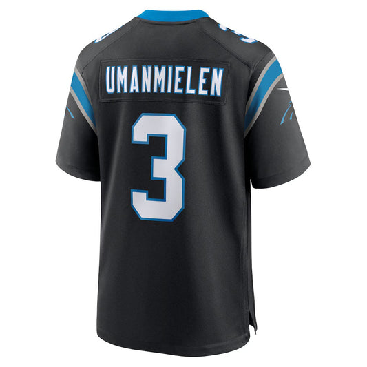 C.Panthers #3 Princely Umanmielen Black Team Game Stitched American Football Jerseys UNEC