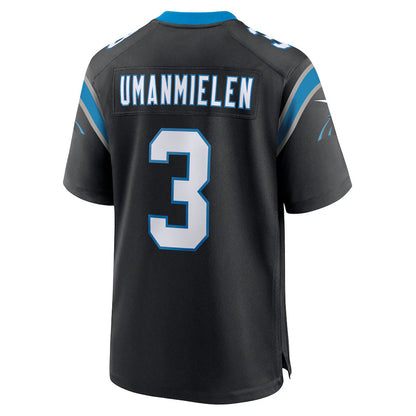 C.Panthers #3 Princely Umanmielen Black Team Game Stitched American Football Jerseys