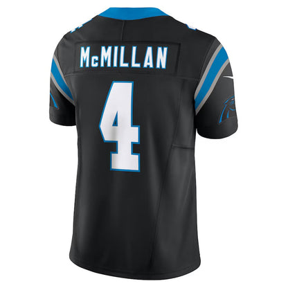 C.Panthers #4 Tetairoa McMillan Black Team Vapor F.U.S.E. Limited Stitched American Football Jerseys