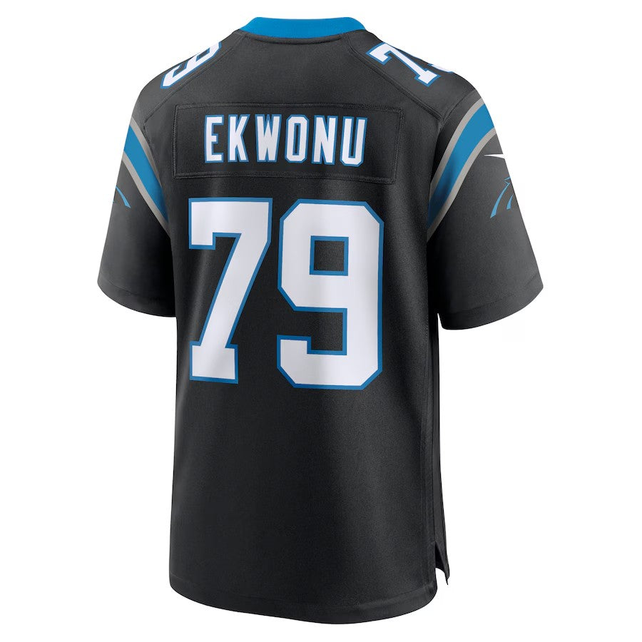 C.Panthers #79 Ikem Ekwonu Black Game Stitched American Football Jerseys