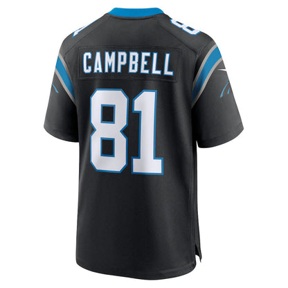 C.Panthers #81 Dalevon Campbell Black Team Game Stitched American Football Jerseys