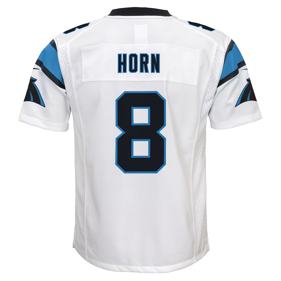 C.Panthers #8 Jaycee Horn White Game Stitched American Football Jerseys