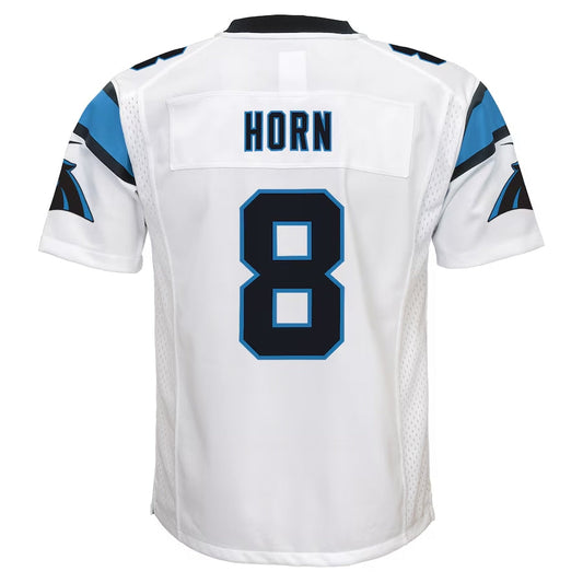 C.Panthers #8 Jaycee Horn White Game Stitched American Football Jerseys