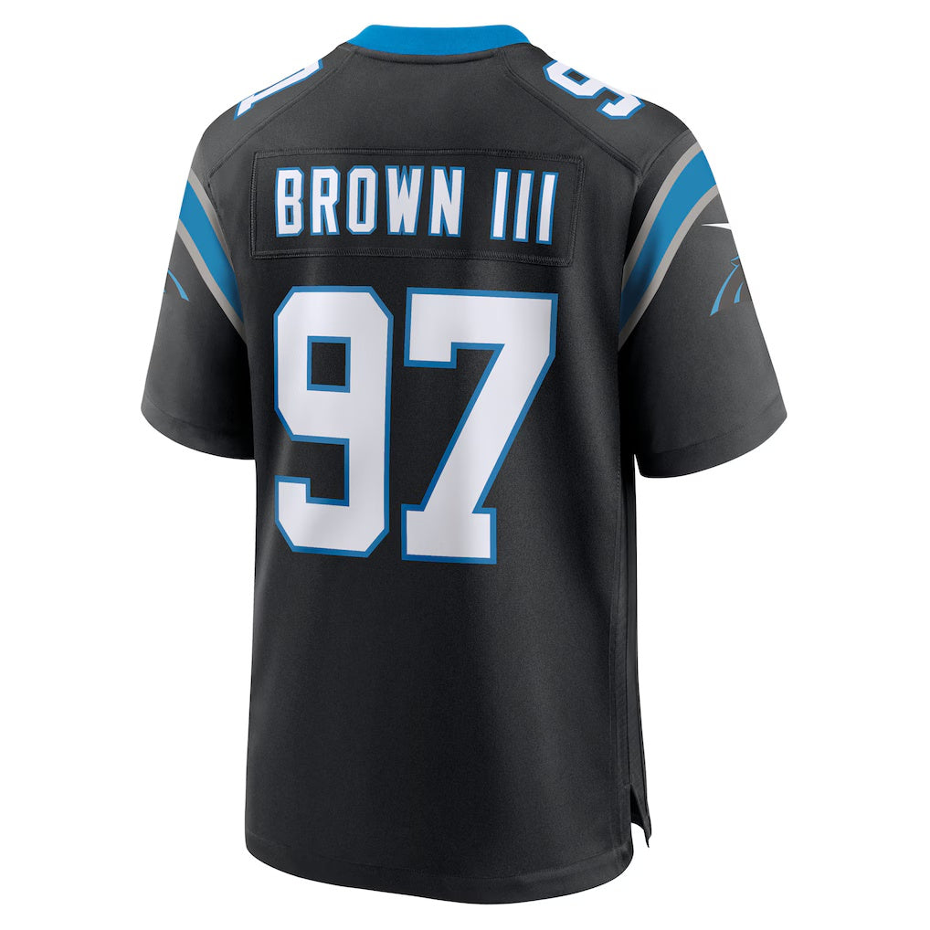C.Panthers #97 Bobby Brown III Black Team Game Stitched American Football Jerseys UNEC