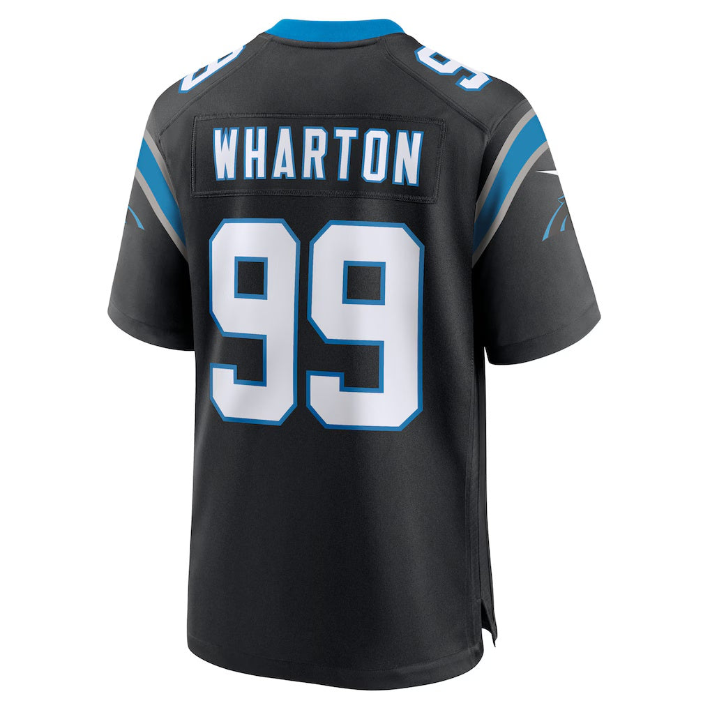 C.Panthers #99 Tershawn Wharton Black Team Game Stitched American Football Jerseys UNEC