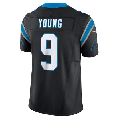 C.Panthers #9 Bryce Young Black Vapor F.U.S.E. Limited Stitched American Football Jerseys