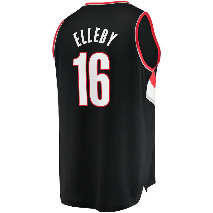 P.Trail Blazers #16 CJ Elleby Fanatics Branded 2021-22 Fast Break Replica Jersey Icon Edition Black Stitched American Basketball Jersey UNEC