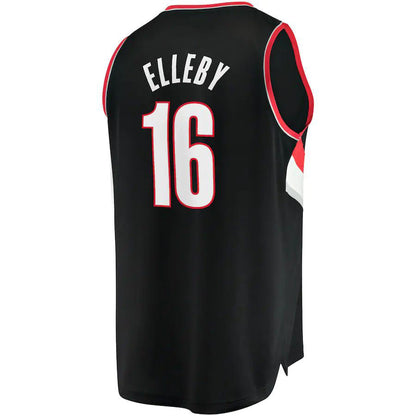 P.Trail Blazers #16 CJ Elleby Fanatics Branded 2021-22 Fast Break Replica Jersey Icon Edition Black Stitched American Basketball Jersey UNEC