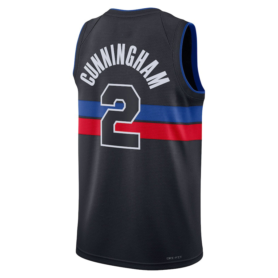 D.Pistons #2 Cade Cunningham Jordan Brand 2022-23 Statement Edition Swingman Jersey Black Stitched American Basketball Jersey UNEC